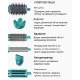 Фен-стайлер VGR 7 в 1 V-477 GREEN, Professional, 7 насадок, 1400 Вт
