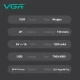 Электробритва VGR V-640S шейвер, двойное лезвие, 9000 RPM, LED Display