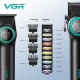Комплект VGR STEPLERSS PRO 3 IN 1 BLACK, машинка для стрижки (Clipper), триммер, электробритва
