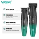 Комплект VGR 2 в 1 V-640 S2 GREEN аккумуляторная машинка для стрижки (clipper) и триммер