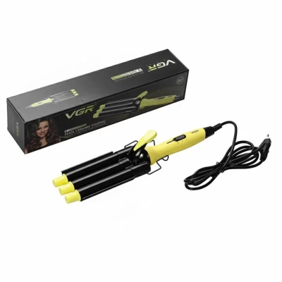 Плойка тройная VGR V-595 YELLOW, 5 режимов работы, керамическое покрытие, LED display, 100 Вт Плойка тройная VGR V-595 YELLOW, 5 режимов работы, керамическое покрытие, LED display, 100 Вт