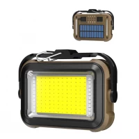 Фонарь кемпинг TZD-01-COB(White+Yellow+Red+Blue)-PRO, Power Bank, Li-Ion акк., солнечная батарея, ЗУ Type-C, магнит, крюк, Box