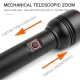 Фонарь SY-2208-TG, 1 РЕЖИМ, Power Bank, 1x18650, ЗУ Type-C, zoom, Box