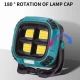 Фонарь кемпинг W894-1-4COB(White+Yellow)+5SMD(Red), Power bank, 2x18650, ЗУ Type-C, магнит, крюк