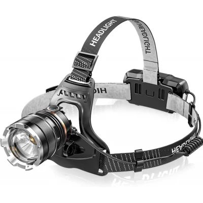 Фонарь налобный A16-GT, IPX65, 2x18650, ЗУ Type-C, zoom, Box