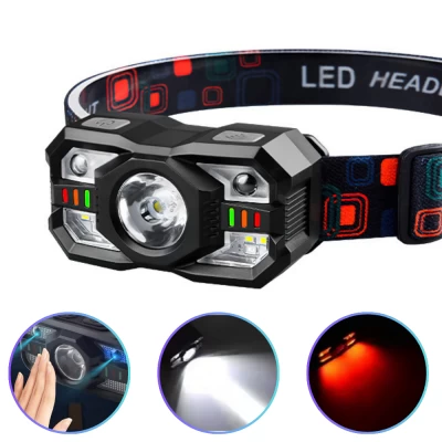 Фонарь налобный XS-09-LM+6SMD(WHITE+RED), Motion Sensor, Li-Ion аккум., ЗУ Type-C Фонарь налобный XS-09-LM+6SMD(WHITE+RED), Motion Sensor, Li-Ion аккум., ЗУ Type-C