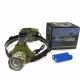 Фонарь налобный W328-TG, 2x18650, ЗУ Type-C, zoom, Box