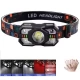 Фонарь налобный XS-09-LM+6SMD(WHITE+RED), Motion Sensor, Li-Ion аккум., ЗУ Type-C