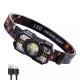 Фонарь налобный XS-09-LM+6SMD(WHITE+RED), Motion Sensor, Li-Ion аккум., ЗУ Type-C