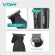 Триммер VGR V-640T BLACK, 3 насадки, LED display, 9000RPM
