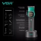 Аккумуляторная машинка для стрижки (clipper) VGR V-885C GREEN, 10 насадок, LED display