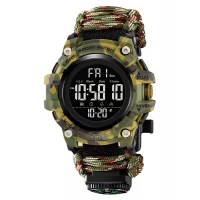 Часы наручные 1384NCMGN SKMEI PARACORD, ARMY GREEN CAMOUFLAGE