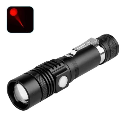 Фонарь 608-XPE(Red), 1x18650, ЗУ microUSB, zoom
