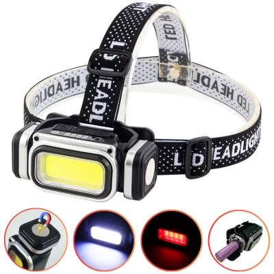 Фонарь налобный HX-T80-COB(White+Red), Waterproof, 1x18650, ЗУ Type-C, магнит, Box Фонарь налобный HX-T80-COB(White+Red), Waterproof, 1x18650, ЗУ Type-C, магнит, Box
