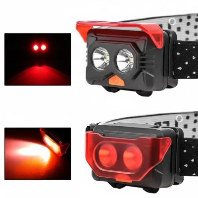 Фонарь налобный 2029-2XPE(RED), 3хААА, пластик Фонарь налобный 2029-2XPE(RED), 3хААА, пластик