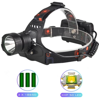 Фонарь налобный XQ-218-HP50, Power Bank, 3x18650, signal light, индикация заряда, ЗУ microUSB, Box Фонарь налобный XQ-218-HP50, Power Bank, 3x18650, signal light, индикация заряда, ЗУ microUSB, Box