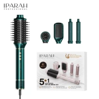 Фен-стайлер IPARAH 5 в 1 P-505G GREEN, 5 насадок, 3 режима, 3 режима температуры, 105000 RPM, 1300W