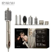 Фен-стайлер IPARAH 7 в 1 P-510G SILVER, 7 насадок, 3 режима, 4 режима температуры, 105000 RPM, 1400W