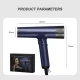 Профессиональный фен IPARAH P-390B BLUE, 4 уровня обдува, 4 уровня температуры, 110000RPM, 1500-1700W Профессиональный фен IPARAH P-390B BLUE, 4 уровня обдува, 4 уровня температуры, 110000RPM, 1500-1700W