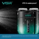 Электробритва VGR V-348 GREEN, роторная, IPX6