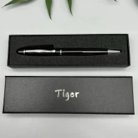 Подарочная ручка Tiger в футляре (черно-серебристая) 262