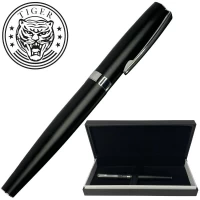 Подарочная ручка Tiger в футляре (черно-серебристая) 382