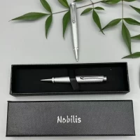 Подарочная ручка Nobillis в футляре (серебристая) 608