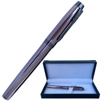 Шариковая ручка в подарочном футляре, металлическая (хром) Honest 906