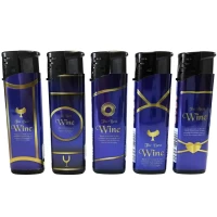 Зажигалка пластиковая с фонарем Wine (турбо пламя) 1517-1 Зажигалка пластиковая с фонарем Wine (турбо пламя) 1517-1