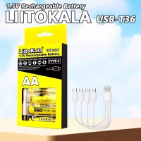 Аккумулятор USB-T36 (4xAA 2400mAhh, 1.5V), LiitoKala, 4 в 1 Type-C