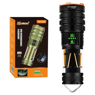 Тактический фонарь YEMAO YM-G580, 2500LM, аккумулятор 26650 (5000 mAh), функция лампы Тактический фонарь YEMAO YM-G580, 2500LM, аккумулятор 26650 (5000 mAh), функция лампы