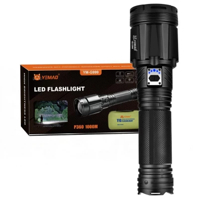 Зенитно-поисковый фонарь YEMAO YM-G999-60W, 5000LM, аккумуляторы 8x18650 (8x3200 mAh), чехол Зенитно-поисковый фонарь YEMAO YM-G999-60W, 5000LM, аккумуляторы 8x18650 (8x3200 mAh), чехол