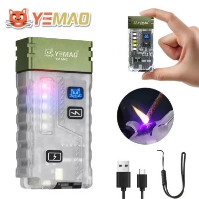 Фонарь YEMAO YM-M42 2XPG+5SMD(RGB), Li-Ion аккумулятор, ЗУ Type-C, зажим, магнит, зажигалка Фонарь YEMAO YM-M42 2XPG+5SMD(RGB), Li-Ion аккумулятор, ЗУ Type-C, зажим, магнит, зажигалка