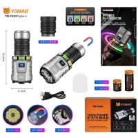 Фонарь YEMAO YM-F86X 8XTE, 1x26350/26650, ЗУ Type-C, колпачек, магнит