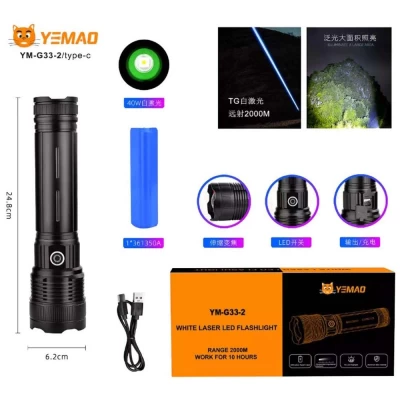 Фонарь YEMAO YM-G33-2 TG 40W, 1x361350, ЗУ Type-C, zoom Фонарь YEMAO YM-G33-2 TG 40W, 1x361350, ЗУ Type-C, zoom