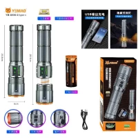 Фонарь YEMAO YM-G520-2 TG, 1x401350, Power Bank, ЗУ Type-C, zoom, функция лампы Фонарь YEMAO YM-G520-2 TG, 1x401350, Power Bank, ЗУ Type-C, zoom, функция лампы