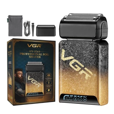 Электробритва VGR V-374 GOLD шейвер, двойное лезвие, LED display