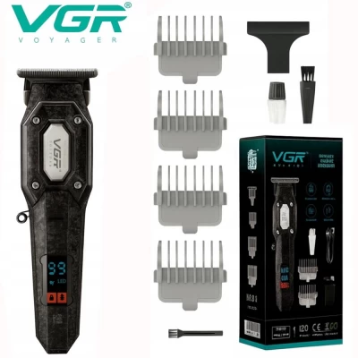 Триммер VGR V-900B, 4 насадки, LED display, 7000 RPM