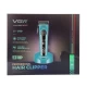 Аккумуляторная машинка для стрижки (clipper) VGR V-199 GREEN, 6 насадок, LED display