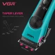 Аккумуляторная машинка для стрижки (clipper) VGR V-199 GREEN, 6 насадок, LED display