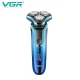 Электробритва VGR V-313 BLUE, роторная, IPX7