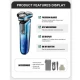 Электробритва VGR V-313 BLUE, роторная, IPX7
