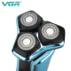 Электробритва VGR V-313 BLUE, роторная, IPX7