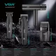 Комплект VGR 4 в 1 V-640 S4 BLACK, машинка для стрижки (clipper), триммер, электробритва (шейвер), фен