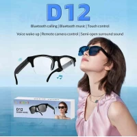 Умные очки Smart Glasses D12, Bluetooth, Touch control, Voice wake-up, Remote camera