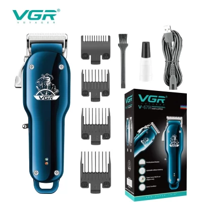 Аккумуляторная машинка для стрижки (clipper) VGR V-679 BLUE, 4 насадки Аккумуляторная машинка для стрижки (clipper) VGR V-679 BLUE, 4 насадки
