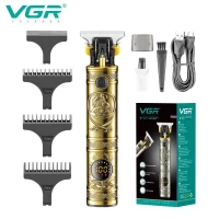 Триммер VGR V-097 GOLD, 3 насадки, LED display