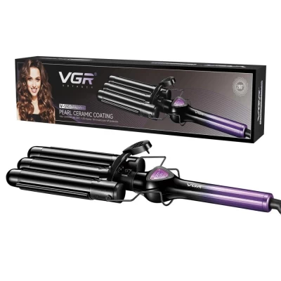 Плойка тройная VGR V-590 PURPLE, 140-200°C, керамическое покрытие, LED display, 130W Плойка тройная VGR V-590 PURPLE, 140-200°C, керамическое покрытие, LED display, 130W