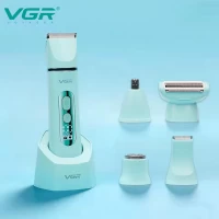 Эпилятор VGR 5 в 1 V-763 GREEN, 5 насадок, IPX7 Эпилятор VGR 5 в 1 V-763 GREEN, 5 насадок, IPX7