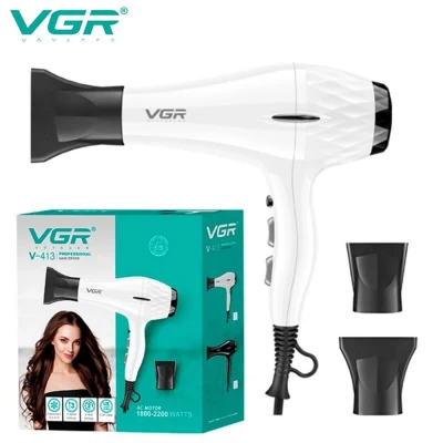 Фен профессиональный VGR V-413 WHITE, 2 скорости, 3 режима температуры, 1800-2200Вт Фен профессиональный VGR V-413 WHITE, 2 скорости, 3 режима температуры, 1800-2200Вт